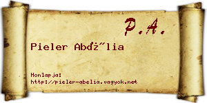 Pieler Abélia névjegykártya